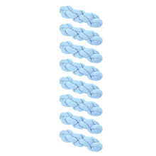 Paquete de 8 Caminos de Mesa de Gasa Azul Bebé de 90 X 300 cm, Ideales para Bodas y Fiestas.