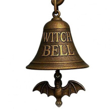 Halloween Häxklocka Vintage Metall Välkomstdörrklocka Butiksklocka Hem Entrédörr Väggmonterad Spöklik Dekorativ Ringklocka