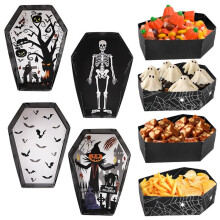 Halloween-Serveerschalen, Horrorkist-Snackkoek-Geschenkdozen, Trick Or Treat-Decoratie voor Halloween-Feestjes