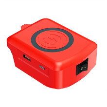 Wireless Charger Adapter Power Bank for 18V Li-Ion Battery Charging Station with Type-C&USB Port