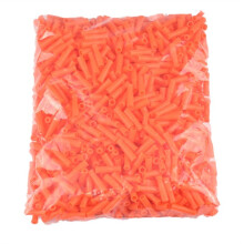 Silicone Nozzle, Stainless Steel Straw Protective Cover, Food Grade Inner Diameter 6MM Straw Cover Nozzle Orange