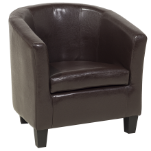 Armchair BORWICK Faux Leather Dark Brown