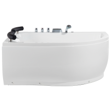 Corner Hot Tub with LED PARADISO Right Hand 1580 x 1130 mm White
