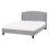 Beliani Bed Fabric BORDEAUX 140 x 200 cm (EU Double) Light Grey 1