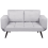 Beliani Sofa Bed 2 Seater BREKKE Fabric Light Grey 1