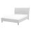 Beliani Bed Fabric SAVERNE 140 x 200 cm (EU Double) Light Grey 1
