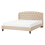 Beliani Bed Fabric BORDEAUX 140 x 200 cm (EU Double) Beige 1