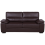 Beliani Sofa 3 Seater VOGAR Faux Leather Dark Brown 1