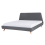 Beliani Bed Fabric VIENNE 180 x 200 cm (EU Super King) Grey 1
