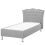 Beliani Bed Fabric METZ 90 x 200 cm (EU Single) Light Grey 1