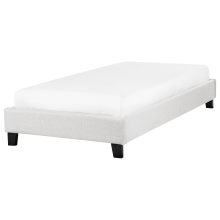 Bed without Headboard Fabric ROANNE 90 x 200 cm (EU Single) Light Grey