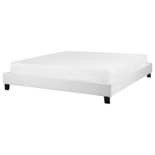 Bed without Headboard Fabric ROANNE 180 x 200 cm (EU Super King) Light Grey
