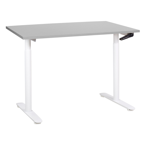 Beliani Manual Adjustable Standing Desk DESTINAS 120 cm 72 cm Grey/ White