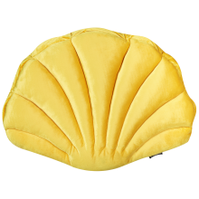 Throw Cushion CONSOLIDA Velvet 47 x 35 cm Yellow Solid