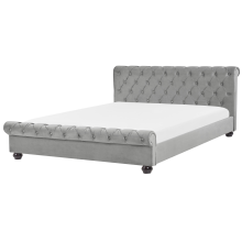 Bed Velvet AVALLON 180 x 200 cm (EU Super King) Grey