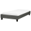 Beliani Bed without Headboard Fabric ROANNE 90 x 200 cm (EU Single) Grey 1
