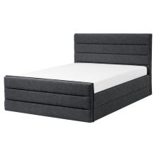 Bed Fabric VALBONNE 160 x 200 cm (EU King Size) Dark Grey