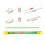Fiberglass Fish Tape Cable Rods, Electrical Wire Running Pull/Push Kit with Hook and Hole Kit Glow Rod, Hook Hole 8