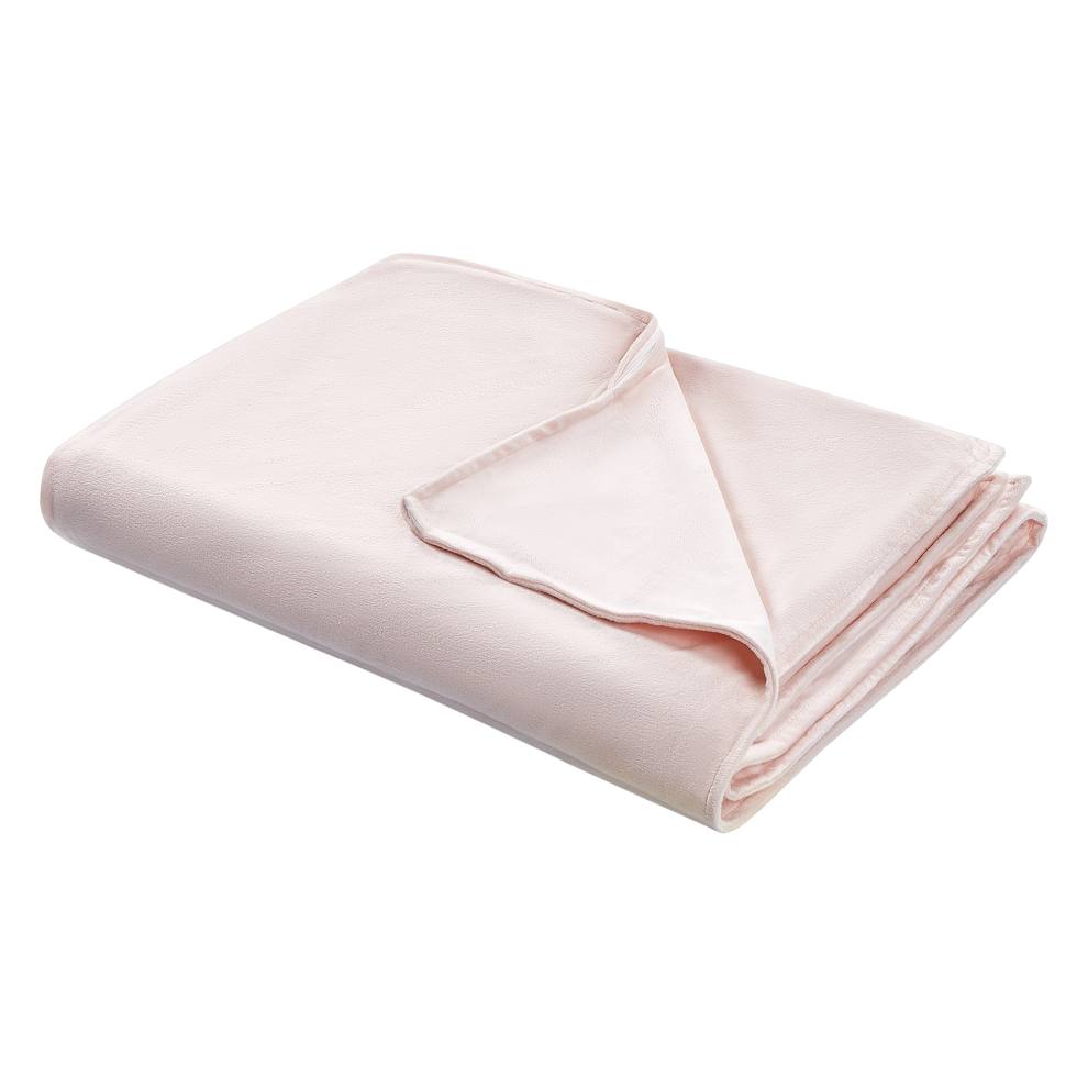 Photos - Duvet Beliani Weighted Blanket Cover 800 g RHEA 120 x 180 cm Pastel Pink 