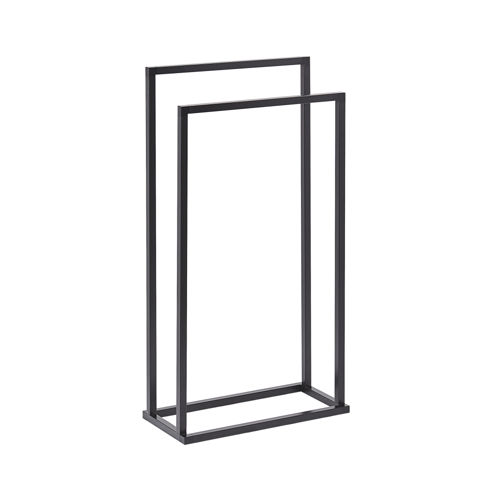 Photos - Towel Holder Beliani Towel Stand RECREO Metal Black 