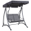 Beliani Patio Swing TESERO Metal Grey 1