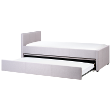 Trundle Bed Fabric MARMANDE 90 x 200 cm (EU Single) Light Grey