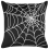 Beliani Throw Cushion LYCORIS Velvet 45 x 45 cm Black Abstract Pattern 1