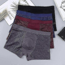 (XXXL, black) Box Hero Bamboo Boxer Briefs 4 Pack Men's Shorts All-Day Comfort