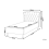 Beliani Bed Fabric METZ 90 x 200 cm (EU Single) Light Grey 4