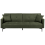 Beliani Sofa Bed 3 Seater LUCAN Fabric Dark Green 1