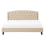Beliani Bed Fabric BORDEAUX 140 x 200 cm (EU Double) Beige 6
