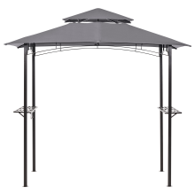 Gazebo NARO 240 cm 148 cm Metal Grey