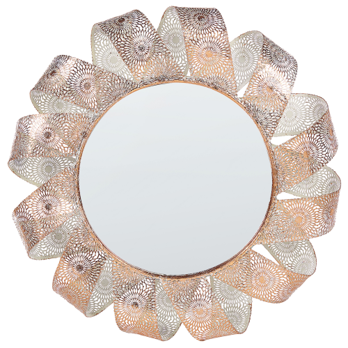 Beliani Wall Mirror MANGALORE 54 cm 54 cm Metal White