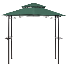 Gazebo NARO 240 cm 148 cm Metal Dark Green