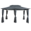 Beliani Gazebo COLOS 400 cm 300 cm Metal Graphite Grey 1