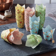 Pirottini per Cupcake, Pirottini di Carta A Forma di Fiore per Muffin, Forniture per Dolci, Primavera, Pasqua, Baby Shower, Compleanno, Matrimonio,