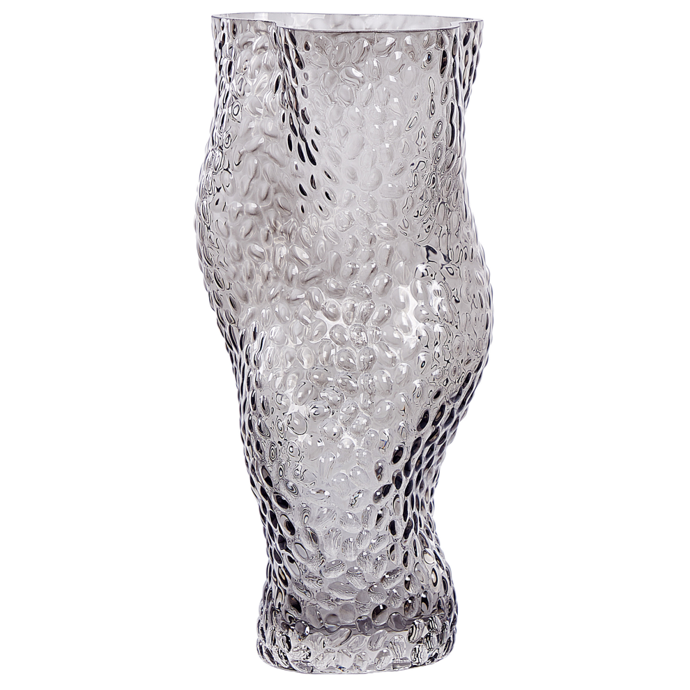 Photos - Vase Beliani Flower  DYTIKO Glass 31 cm Grey 