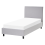 Beliani Bed Fabric SENNEZ 90 x 200 cm (EU Single) Light Grey 1