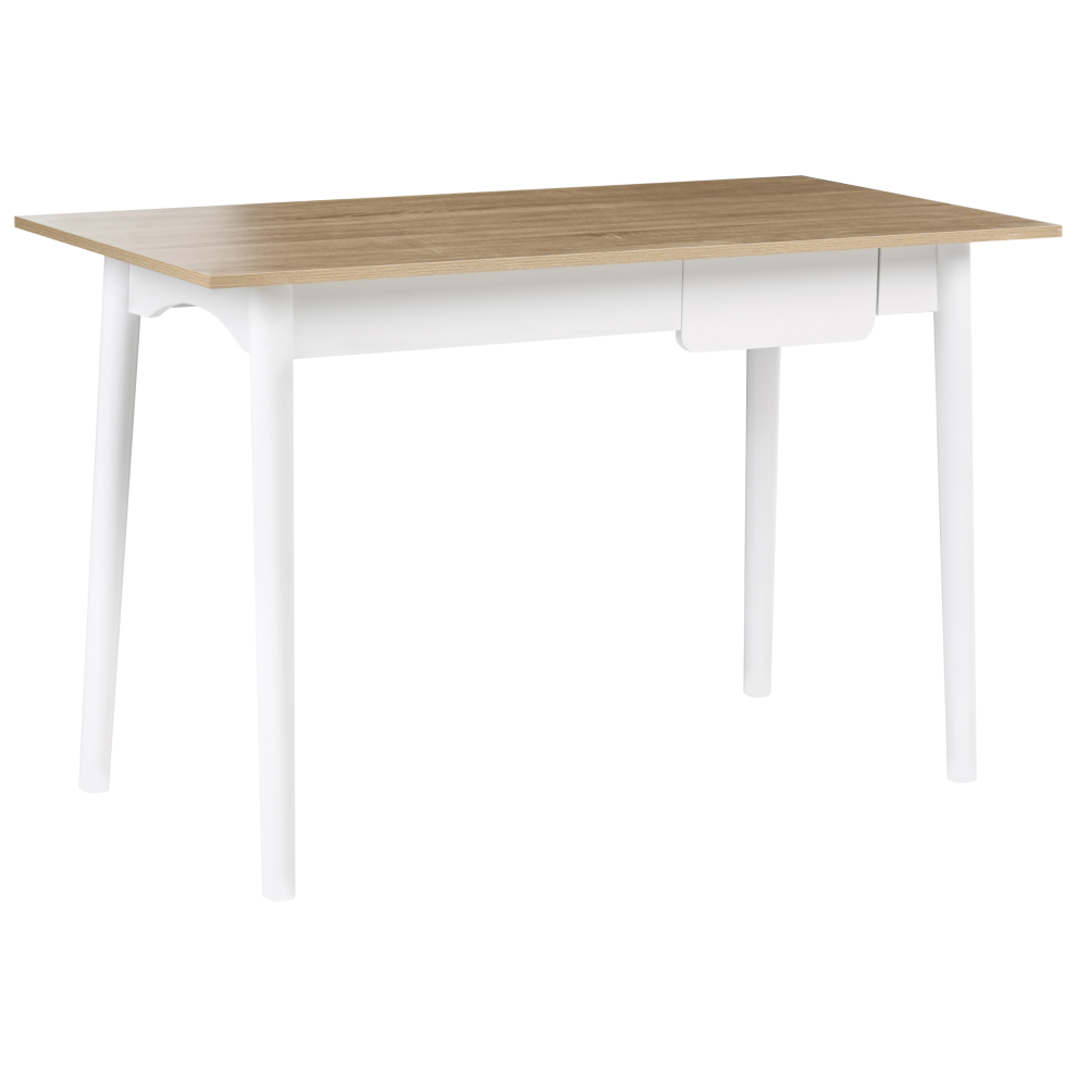 Photos - Office Desk Beliani Home  VITRION 120 cm 60 cm Light Brown/ White White,Brown 