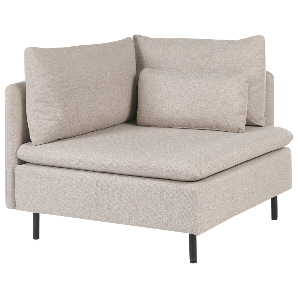 Photos - Sofa Beliani Corner Seat EGERIS Beige Fabric Cream 