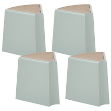 Set of 4 Garden Stools EVROS Mint Green