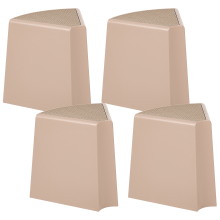 Set of 4 Garden Stools EVROS Beige
