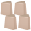 Beliani Set of 4 Garden Stools EVROS Beige 1