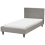 Beliani Bed Fabric FITOU 90 x 200 cm (EU Single) Light Grey 1