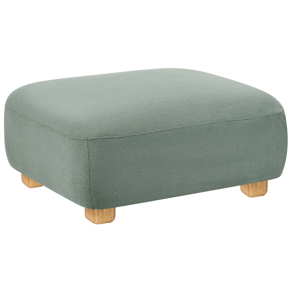 Photos - Sofa Beliani Ottoman AMLI Fabric Light Green 