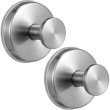 Ganchos grandes con ventosa, capacidad de 15 libras (aprox. 6,8 kg), para colgar toallas y albornoces, ganchos para ducha/baño sin nece