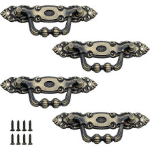 Furniture Knobs and Handles,4 Pcs Old Zinc Drawer Handle Bronze Bronze Drawer Handle