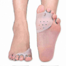 Nieuwe gel teenscheider voor verlichting van hallux valgus en correctie van hamertenen met demping in de voorvoet.
