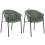 Beliani Set of 2 Dining Chairs AMES Dark Green 1