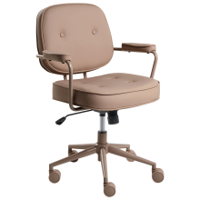 Desk Chair PARAMUS Faux Leather Light Brown